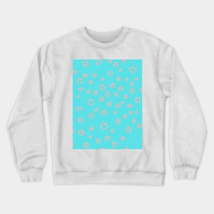 Abstract boho light gray bubble pattern Crewneck Sweatshirt